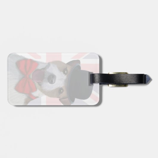 Union Jack Russell Bagagelabel (Achterkant horizontaal)