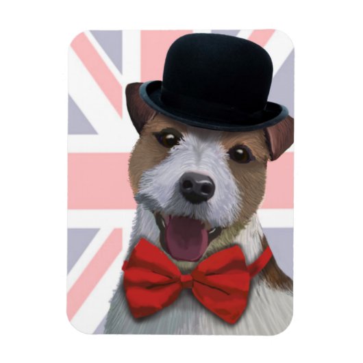 Union Jack Russell Magneet (Verticaal)