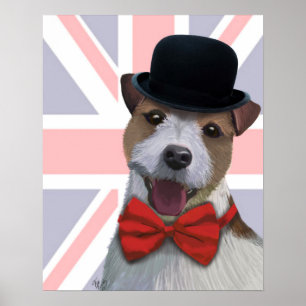 Union Jack Russell Poster