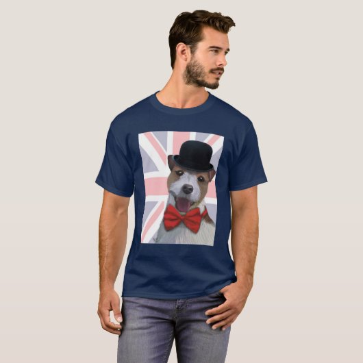 Union Jack Russell T-shirt (Voorkant volledig)