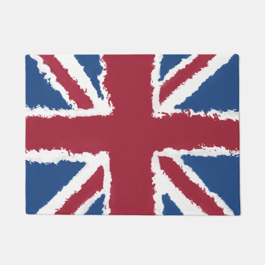 Union Jack schilderde kunstwerk van Heva Weva Deurmat (Voorkant)