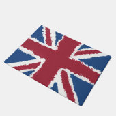 Union Jack schilderde kunstwerk van Heva Weva Deurmat (Schuin)