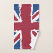 Union Jack schilderde kunstwerk van Heva Weva Handdoek (Handdoek)