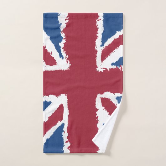 Union Jack schilderde kunstwerk van Heva Weva Handdoek (Handdoek)
