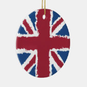 Union Jack schilderde kunstwerk van Heva Weva Keramisch Ornament (Rechts)