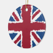 Union Jack schilderde kunstwerk van Heva Weva Keramisch Ornament (Links)