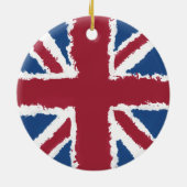 Union Jack schilderde kunstwerk van Heva Weva Keramisch Ornament (Achterkant)