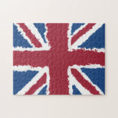 Union Jack schilderde kunstwerk van Heva Weva Legpuzzel (Horizontaal)