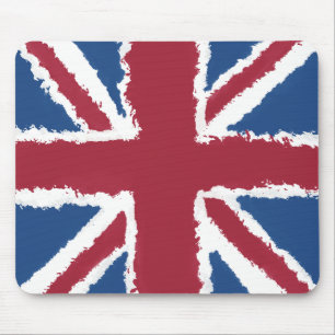 Union Jack schilderde kunstwerk van Heva Weva Muismat
