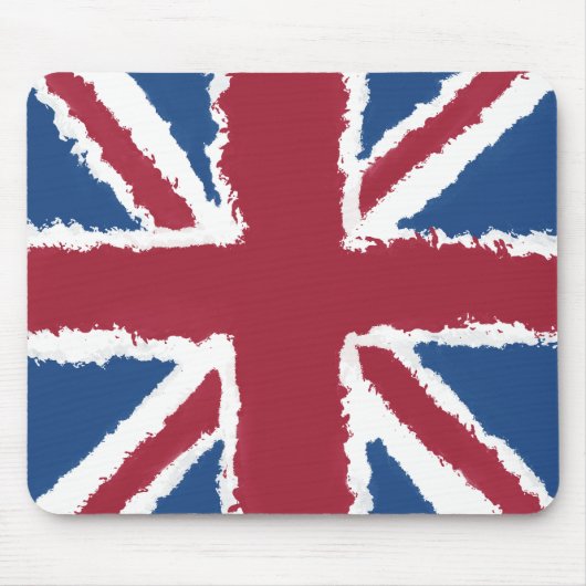 Union Jack schilderde kunstwerk van Heva Weva Muismat (Voorkant)