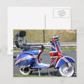 Union Jack Scooter-Briefkaart Briefkaart (Voorkant / Achterkant)