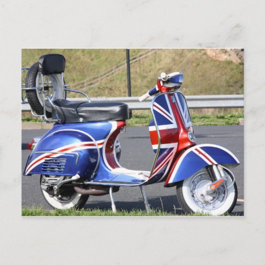 Union Jack Scooter-Briefkaart Briefkaart (Voorkant)