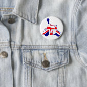 Union Jack scooter-meisje Ronde Button 5,7 Cm (In situ)