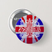 Union Jack & Seal Ronde Button 5,7 Cm (Voorkant /achterkant)