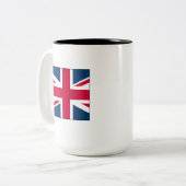 Union Jack Small Two Tone 15 oz. Mug Tweekleurige Koffiemok (Voorkant links)