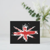 Union Jack Splatter Briefkaart (Staand voorkant)