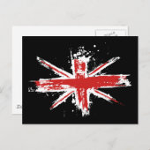 Union Jack Splatter Briefkaart (Voorkant / Achterkant)