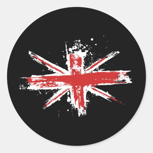 Union Jack Splatter Sticker (Voorkant)