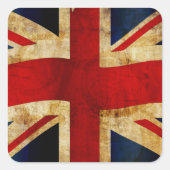 Union Jack Square Sticker (Voorkant)