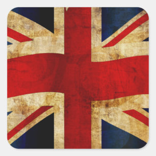 Union Jack Square Sticker