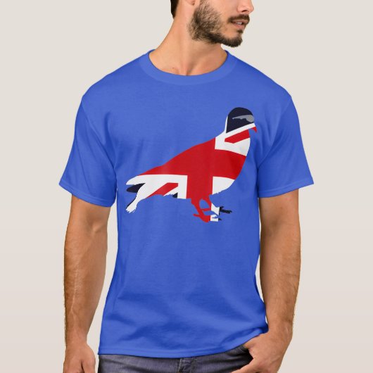 Union Jack Sunbribribril Pigeon Bird Britse vlag T-shirt (Voorkant)