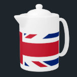 Union Jack Tea Pot Theepot<br><div class="desc">De Britse vlag diende een teapot aan. De set omvat mokken in verschillende maten (waaronder beenderporselein en espresso-bekertjes), snoeppotten, pitchers en theepot in twee maten.</div>