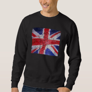 Union Jack UK Britse Vlag gedesdistrageerde grafis Trui