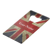 Union Jack UK Britse vlag van Engeland Creditkaart Flessenopener (Achterkant Gekanteld)