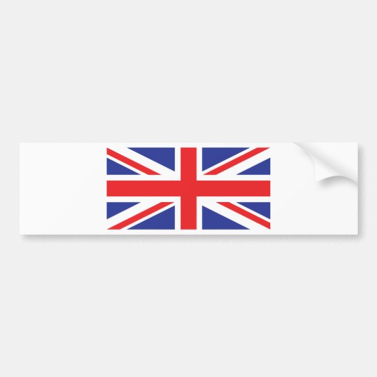 Union Jack UK Flag Bumpersticker (Voorkant)
