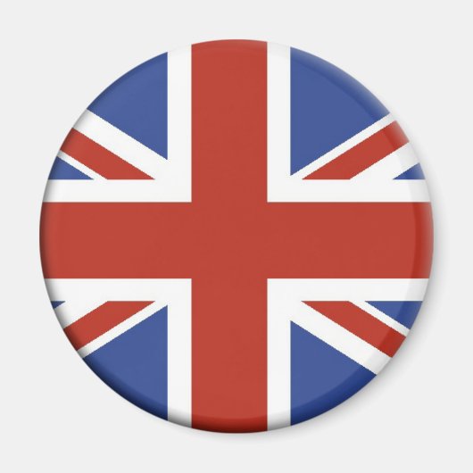 Union Jack UK Flag Circle Design. Magneet (Voorkant)