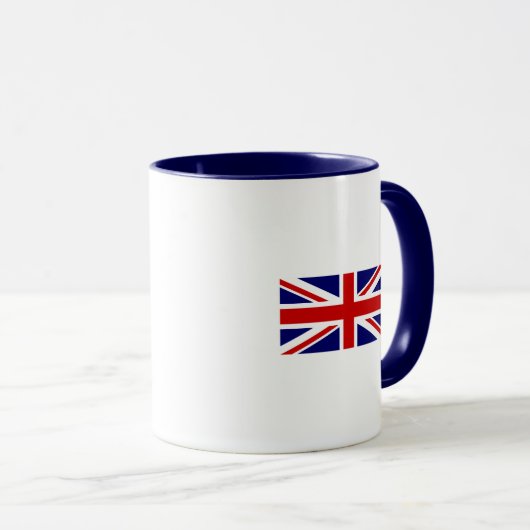 Union Jack UK Flag Coffee Mok (Voorkant rechts)