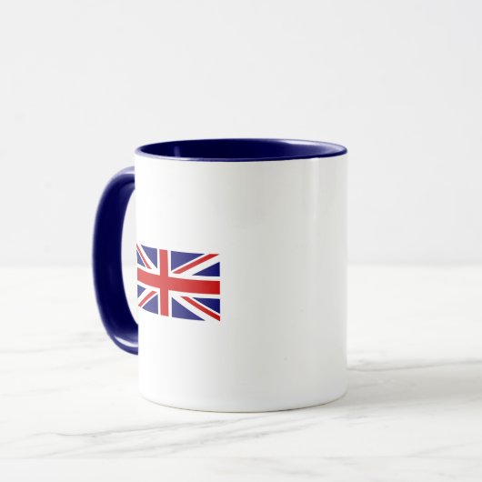 Union Jack UK Flag Coffee Mok (Voorkant links)