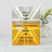 Union Jack UK Flag Cold Fresh Beer Birthday Party Kaart (Staand voorkant)