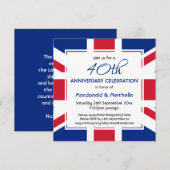 UNION JACK UK FLAG Custom BLUE Celebration Kaart (Voorkant / Achterkant)