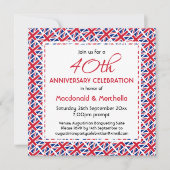 UNION JACK UK FLAG Custom Jubileum Celebration Kaart (Voorkant)