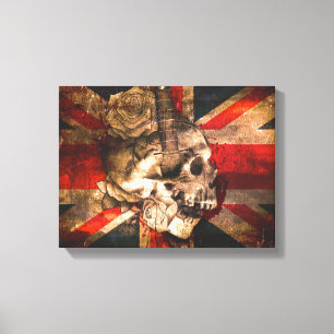Union Jack UK Flag Gothic Canvas Afdruk