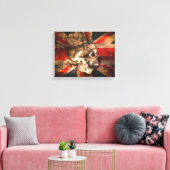 Union Jack UK Flag Gothic Canvas Afdruk (Insitu (Woonkamer))