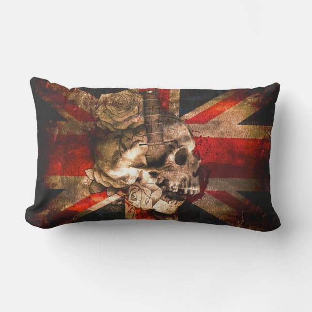 Union Jack UK Flag Gothic Kussen (Voorkant)