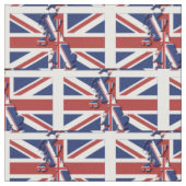 UNION JACK UK FLAG Kaart Overzicht Stof (Close Up)