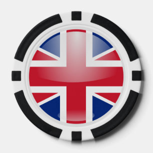Union Jack UK Flag Pokerchips