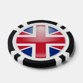 Union Jack UK Flag Pokerchips (Enkel)