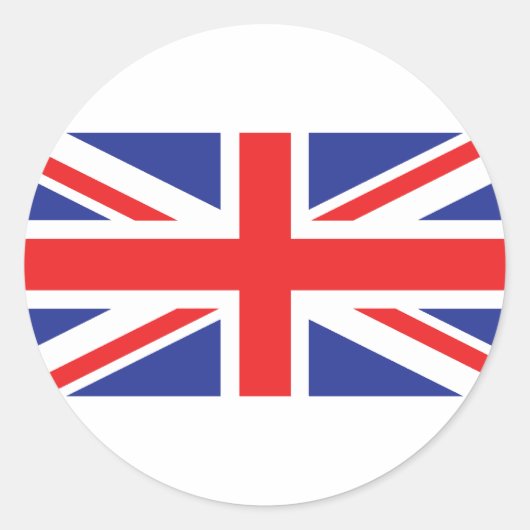 Union Jack UK Flag Ronde Sticker (Voorkant)