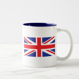 Union Jack UK Flag Tweekleurige Koffiemok