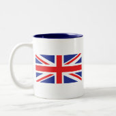 Union Jack UK Flag Tweekleurige Koffiemok (Links)