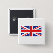 Union Jack UK Flag Vierkante Button 5,1 Cm (Voorkant /achterkant)