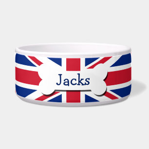 Union Jack UK gepersonaliseerd Voerbakje