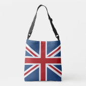 Union Jack UK Patriotic Flag Red White Blue Crossbody Tas (Achterkant)