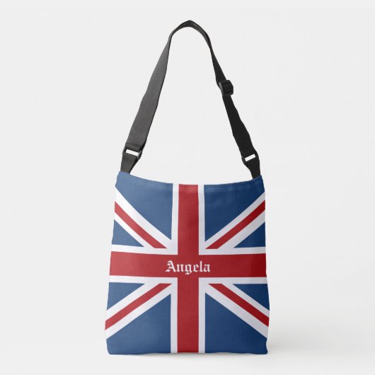 Union Jack UK Patriotic Flag Red White Blue Crossbody Tas (Voorkant)