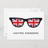 Union Jack UK Shades aangepaste tekst & kleur brie Briefkaart (Voorkant / Achterkant)