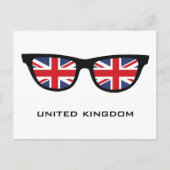 Union Jack UK Shades aangepaste tekst & kleur brie Briefkaart (Voorkant)